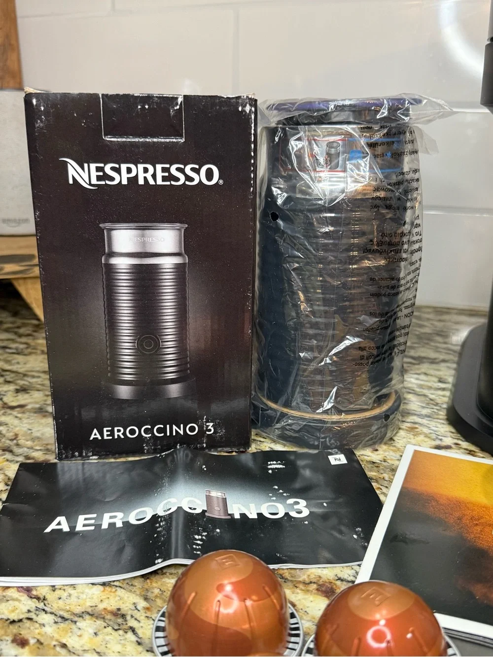 Nespresso Vertuo Next Limited Edition Glossy Black w/ Aeroccino 3 Frother